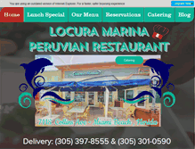 Tablet Screenshot of locuramarinarestaurant.com